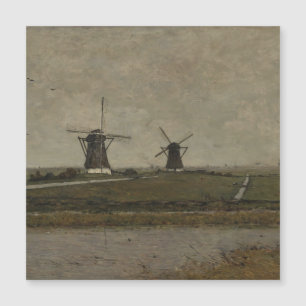 Polder mit Mills bei Overschie Magnetkarte