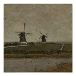 Polder mit Mills bei Overschie Poster