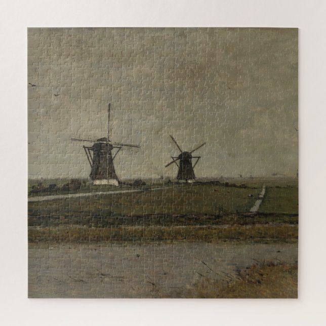 Polder mit Mills bei Overschie Puzzle (Vertikal)