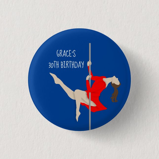 Pole Fitness Button (Vorderseite)