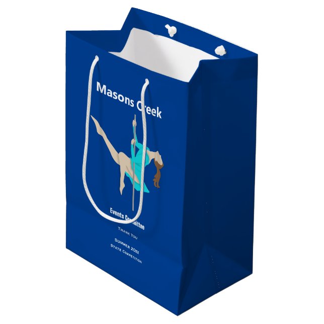 Pole Fitness Mittlere Geschenktüte (Vorderseite Schrägansicht)