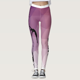 Pole-Fitness-Tanz-lila und rosa Leggings