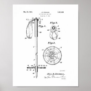 Pole Grip und Ring Patent Poster