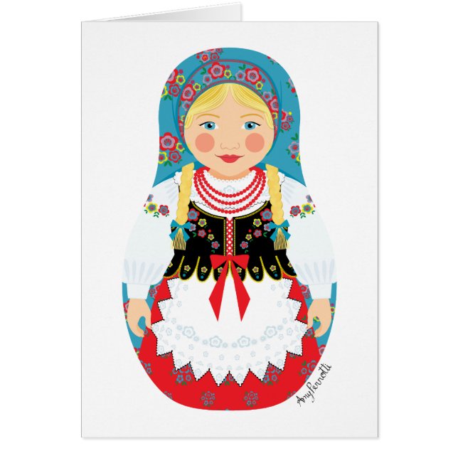Pole Matryoshka-Karte (Vorne)