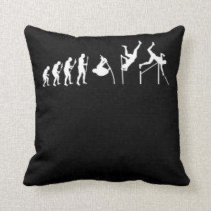 Pole Vauler Evolution Funny Pole Vaulter Kissen