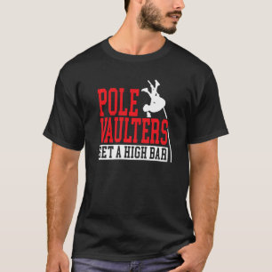 Pole Vauler Set eines Hoch-Bar-Pole Vault-Pole Vau T-Shirt