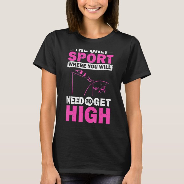 Pole Vault Athlete Pole Jumper Pole Gewölbepol T-Shirt (Vorderseite)