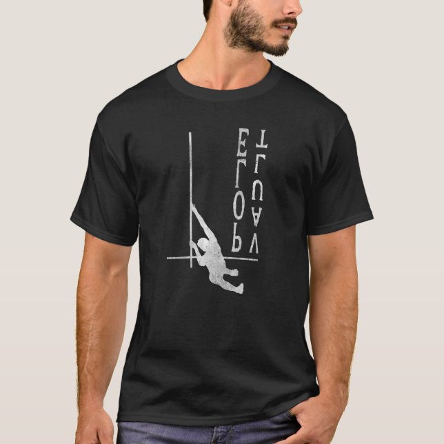 Pole Vault auf Beton gestörte Sportarten T-Shirt (Vorderseite)