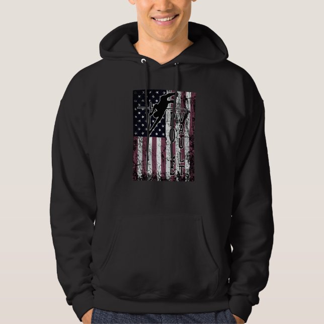Pole Vault Clearing the Bar Independence Day Hoodie (Vorderseite)