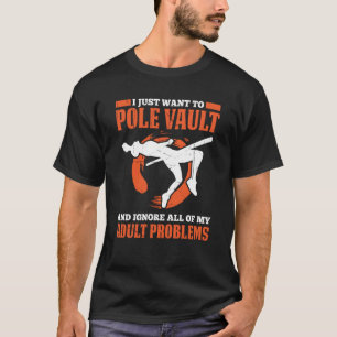 Pole Vault für Athletics Bar High Jumper Track und T-Shirt