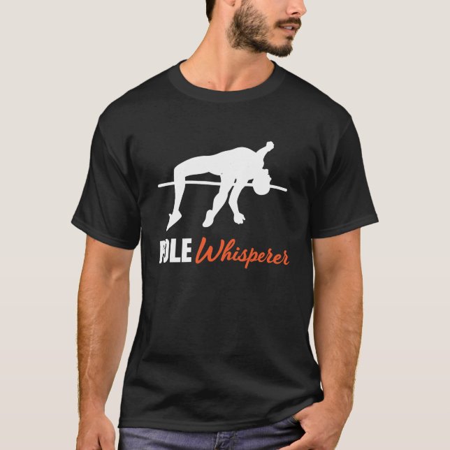 Pole Vault für Athletics Bar High Jumper Track und T-Shirt (Vorderseite)