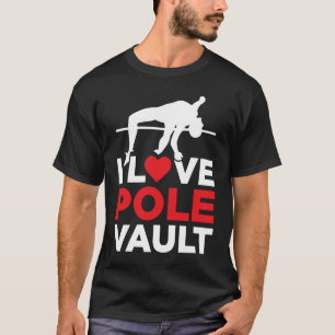 Pole Vault für Athletics Bar High Jumper Track und T-Shirt