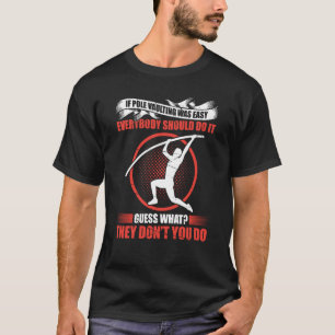 Pole Vault für Athletics Bar High Jumper Track und T-Shirt