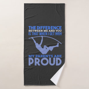 Pole Vault - Meine Eltern sind stolz darauf Badehandtuch