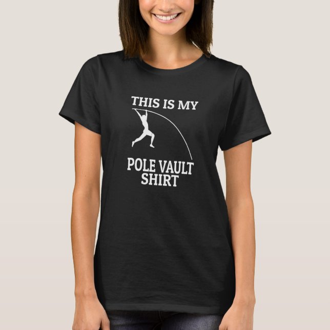 Pole Vault Pole Vaultierbahn und Feld T-Shirt (Vorderseite)