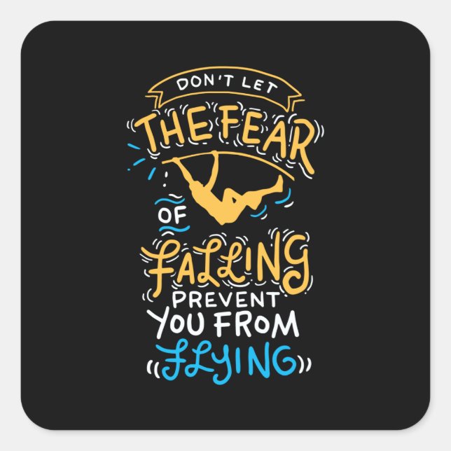 Pole Vault Quadratischer Aufkleber (Vorderseite)