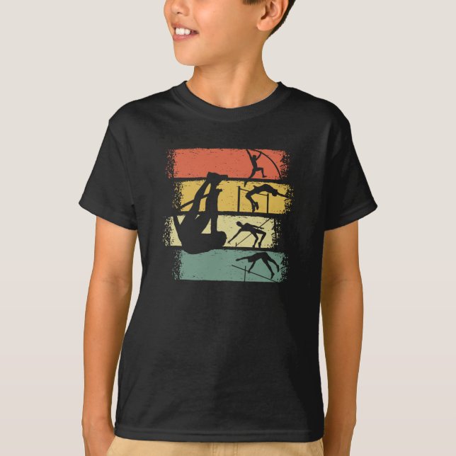 Pole Vault Retro Vintag T-Shirt (Vorderseite)