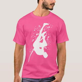 Pole Vaulter Colorsplash Pole Jump Sportler Kinder T-Shirt