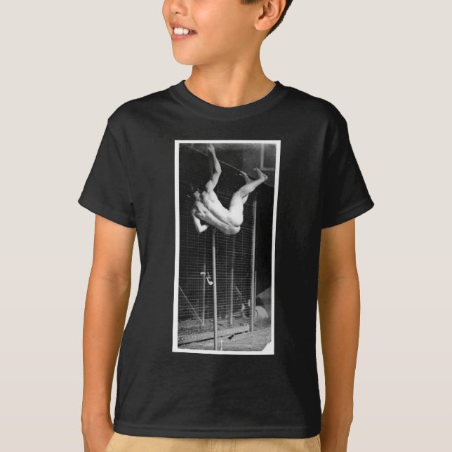 Pole Vaulter - Muybridge Vintages Foto 1885 T-Shirt (Vorderseite)