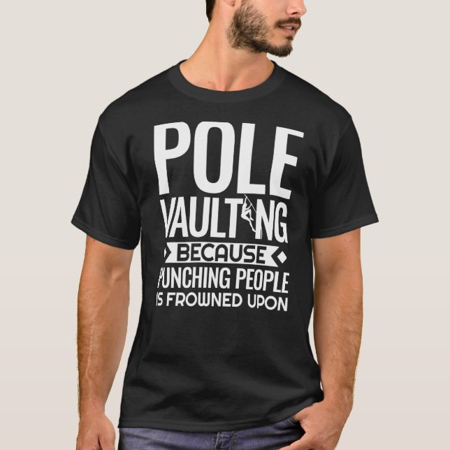 Pole Vaulting Anfänger Vault Jumping Trainer Vault T-Shirt (Vorderseite)