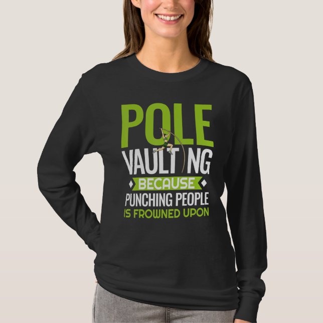 Pole Vaulting Anfänger Vault Jumping Trainer Vault T-Shirt (Vorderseite)