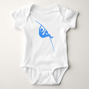 Pole Vaulting - Baby Blue Strampler