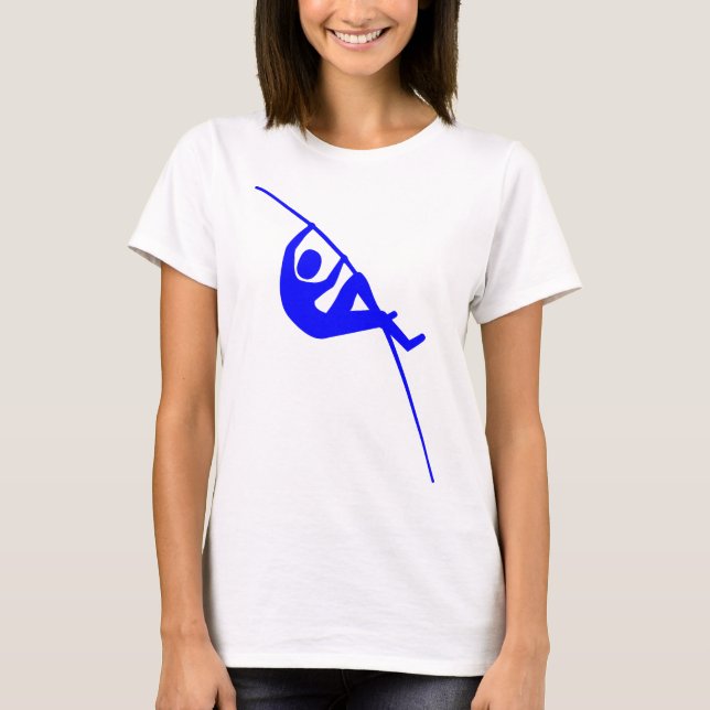 Pole Vaulting - Blau T-Shirt (Vorderseite)
