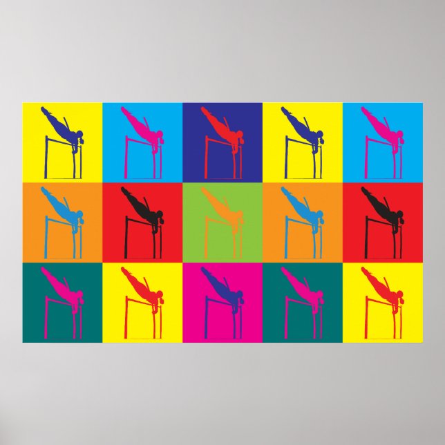 Pole Vaulting Pop Art Poster (Vorne)