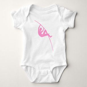 Pole Vaulting - Rosa Baby Strampler