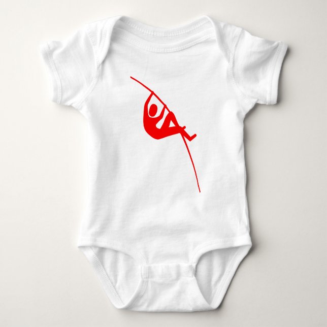 Pole Vaulting - Rot Baby Strampler (Vorderseite)