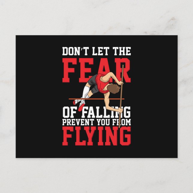 Pole Vaulting Sport Postkarte (Vorderseite)