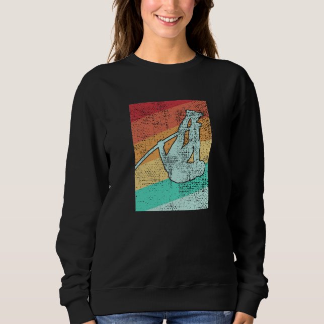 Pole Vaulting Vintag Retro Sweatshirt (Vorderseite)