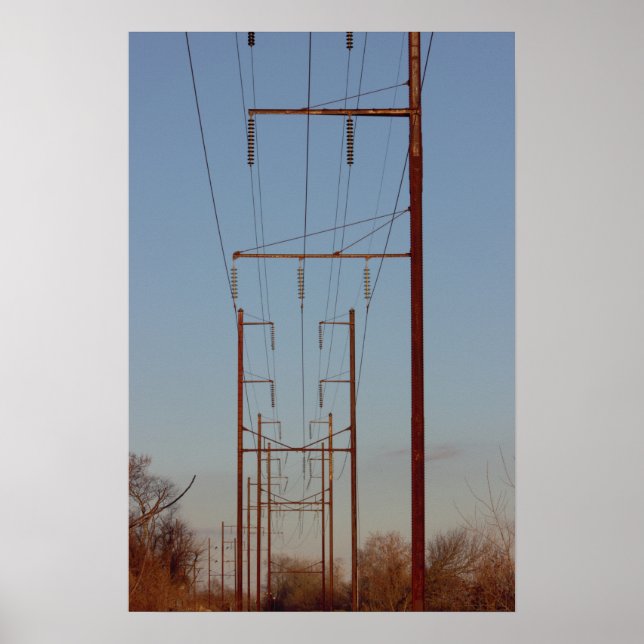 Pole Wires Foto Poster (Vorne)