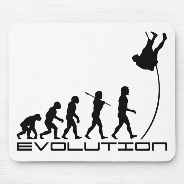 Pole-Wölbungs-Sport-Evolutions-Kunst Mousepad (Vorne)