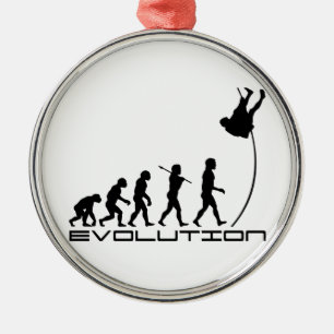 Pole-Wölbungs-Sport-Evolutions-Kunst Silbernes Ornament