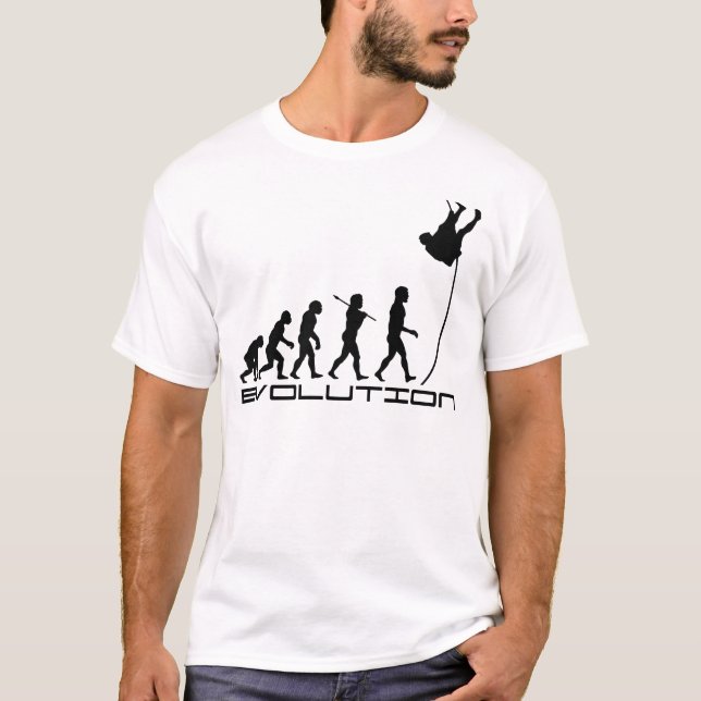 Pole-Wölbungs-Sport-Evolutions-Kunst T-Shirt (Vorderseite)