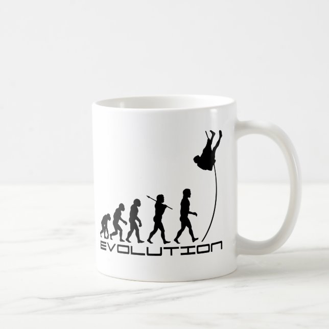 Pole-Wölbungs-Sport-Evolutions-Kunst Tasse (Rechts)
