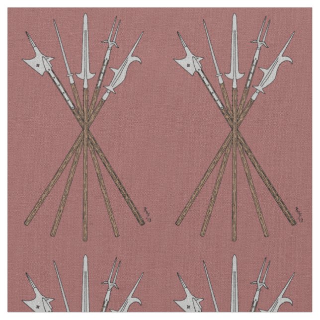 Polearms aus dem 16. Jahrhundert Stoff (Nahaufnahme)