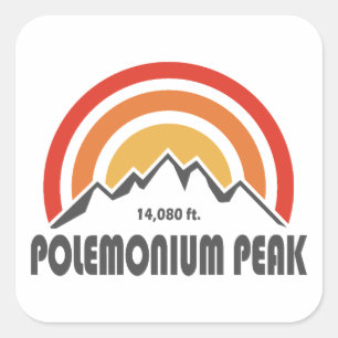Polemonium Peak Kalifornien Quadratischer Aufkleber