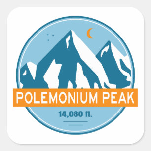 Polemonium Peak Kalifornien Sterne Mond Quadratischer Aufkleber
