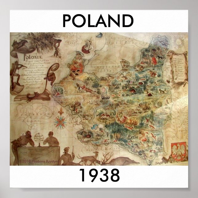 POLEN 1938 MAP POSTER (Vorne)