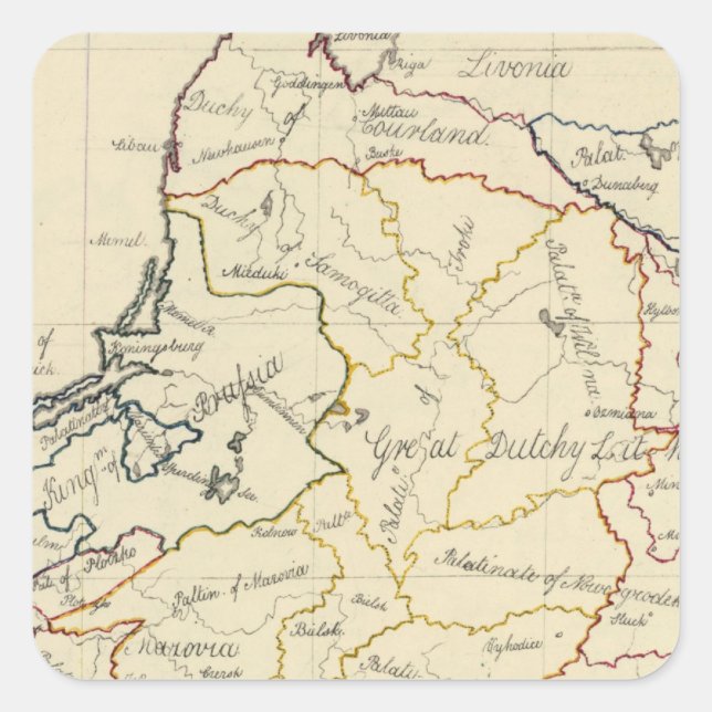 Polen 4 quadratischer aufkleber (Vorderseite)