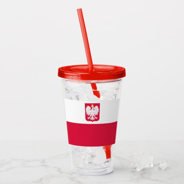 Polen Acryltrinkbecher (Vorderseite Ice)