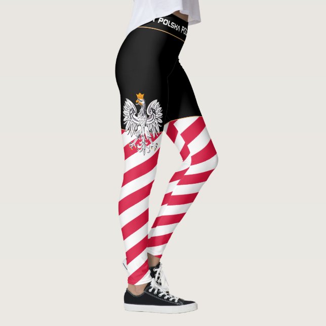 Polen & Adler, polnische Fahne, Mode- und Sportrei Leggings (Rechts)