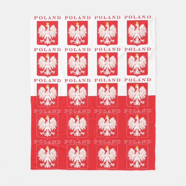 Polen Adlerschild Fleecedecke (Vorderseite)