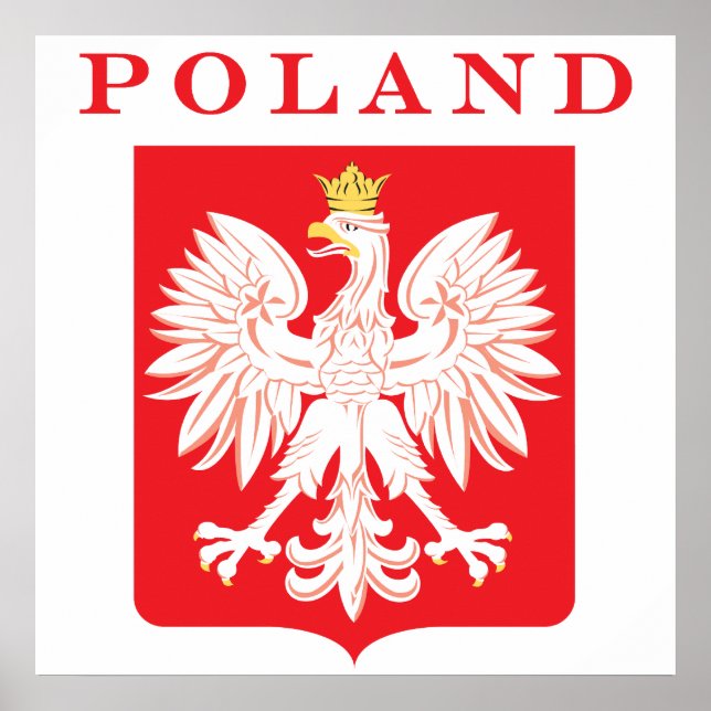 Polen Adlerschild Poster (Vorne)