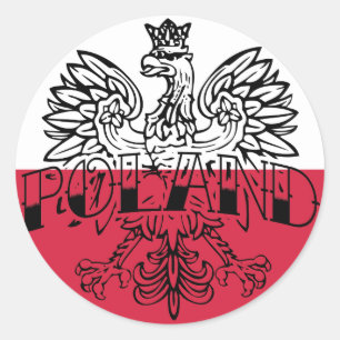 Polen Adlersticker Runder Aufkleber