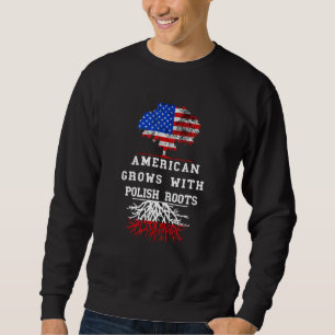Polen Amerikaner wächst polnische Wurzeln Flagge p Sweatshirt