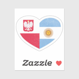 Polen - Argentinischer Argentinier - Liebe des Her Aufkleber