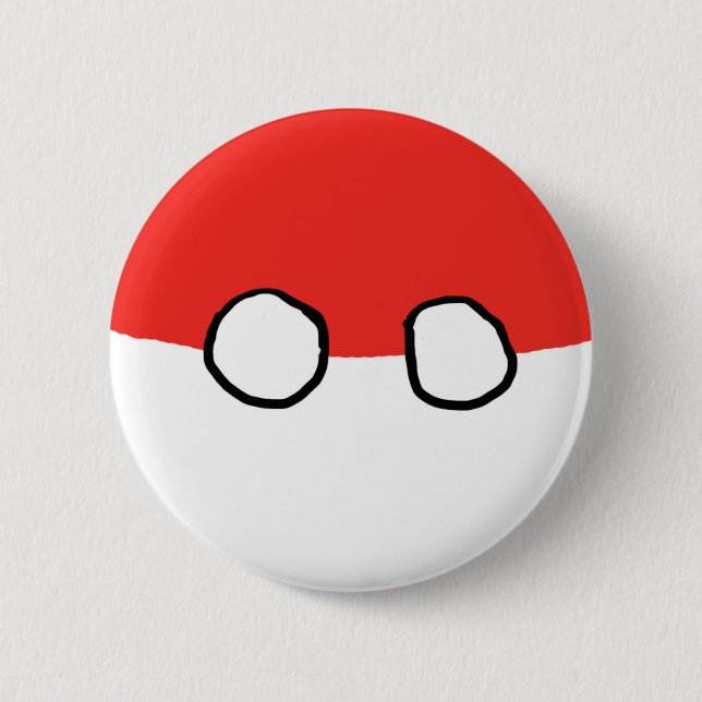Polen-Ball-Knopf Button (Vorderseite)